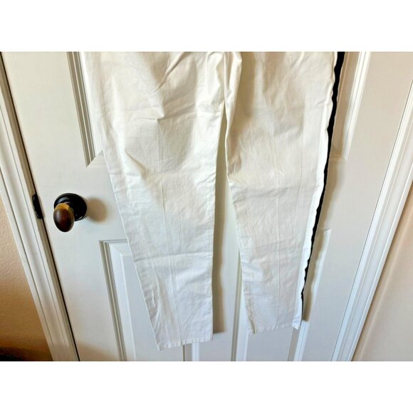 NWT Gap Broken in Straight Kacki White Pants w/ Tuxedo Stripe Pockets Size 4 - Picture 8 of 10